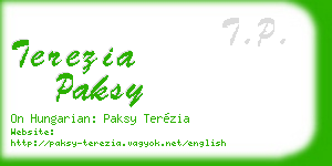 terezia paksy business card