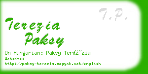 terezia paksy business card